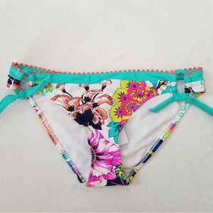 NWT Raisins Floral Tie Sides Bikini Bottoms